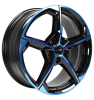 Ronal R66 Jetblack-Blue Tinted Wheel Img 2
