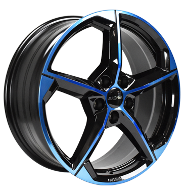 Ronal R66 Jetblack-Blue Tinted Alloy Wheel Product Image #2