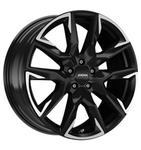 Ronal R71 Jetblack-Matt-Rim Lip Diamond Cut Alloy Wheel for Mercedes SL R230 - Sizes 20in