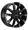 Ronal R71 Jetblack-Matt-Rim Lip Diamond Cut Wheel Img 1