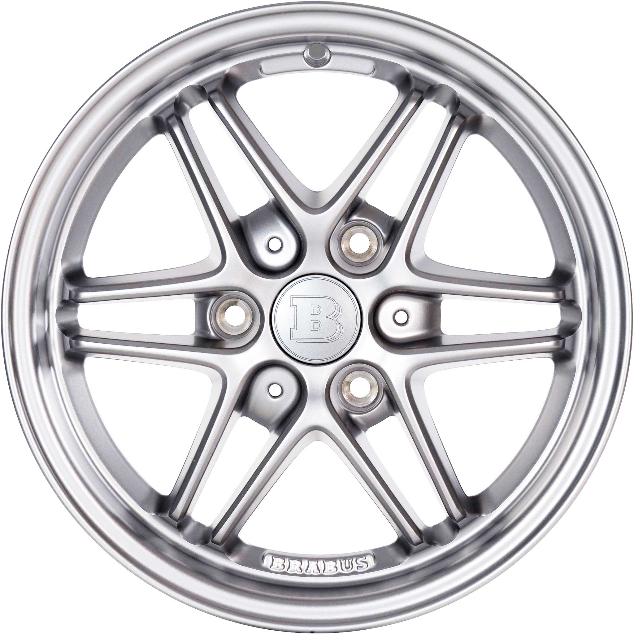 Smart Brabus Monoblock VII Silver Satin Matt Alloy Wheel Product Image #1