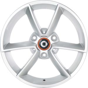 Smart 3 Double Spoke Titanium Silver (v1) Alloy Wheel for Smart ForTwo 451 - Sizes 15in