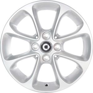 Smart 8 Spoke Vanadium Silver Metallic Alloy Wheel for Smart ForFour W453 - Sizes 15in