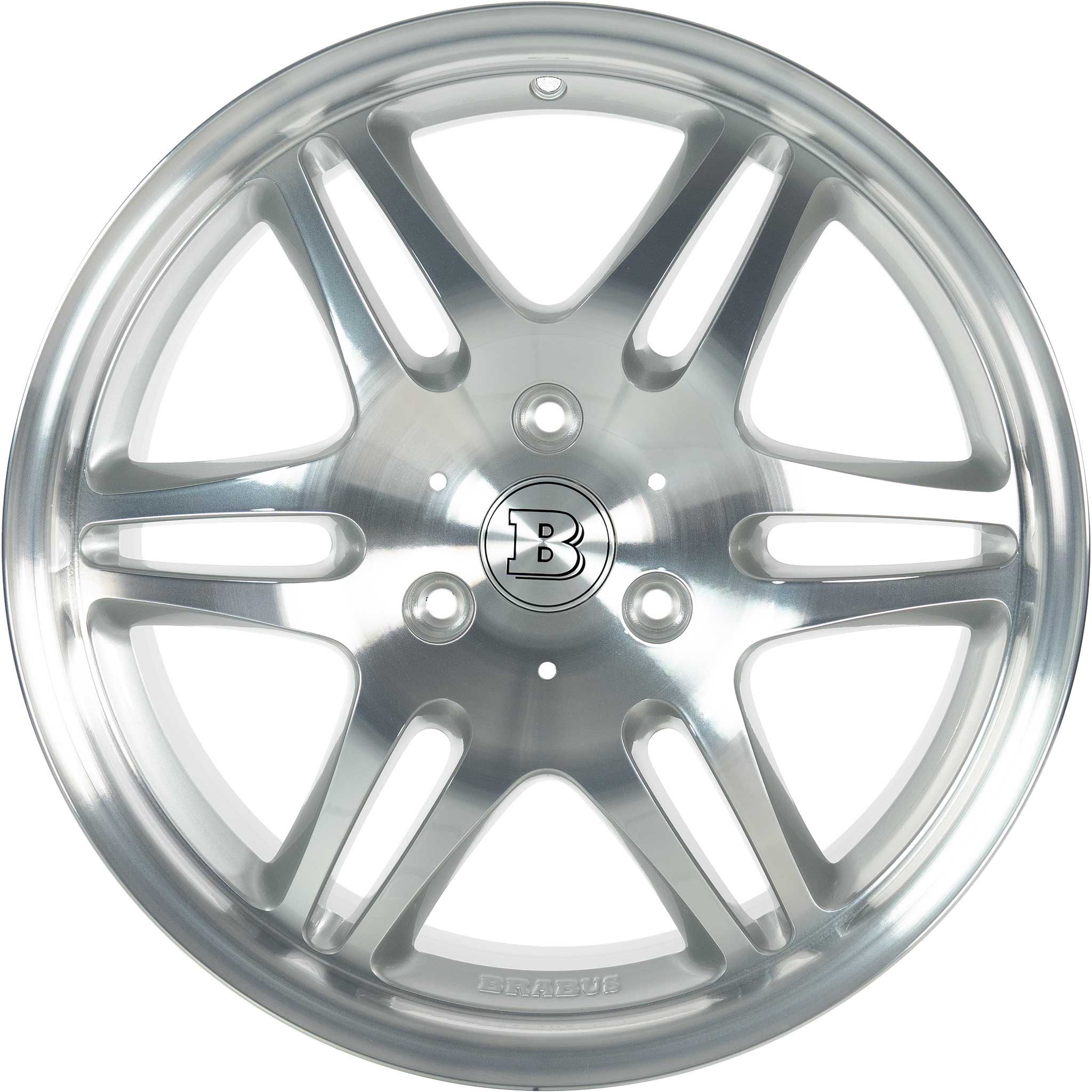 Smart Brabus Monoblock VI Silver with High Sheen Alloy Wheel Product Image #1