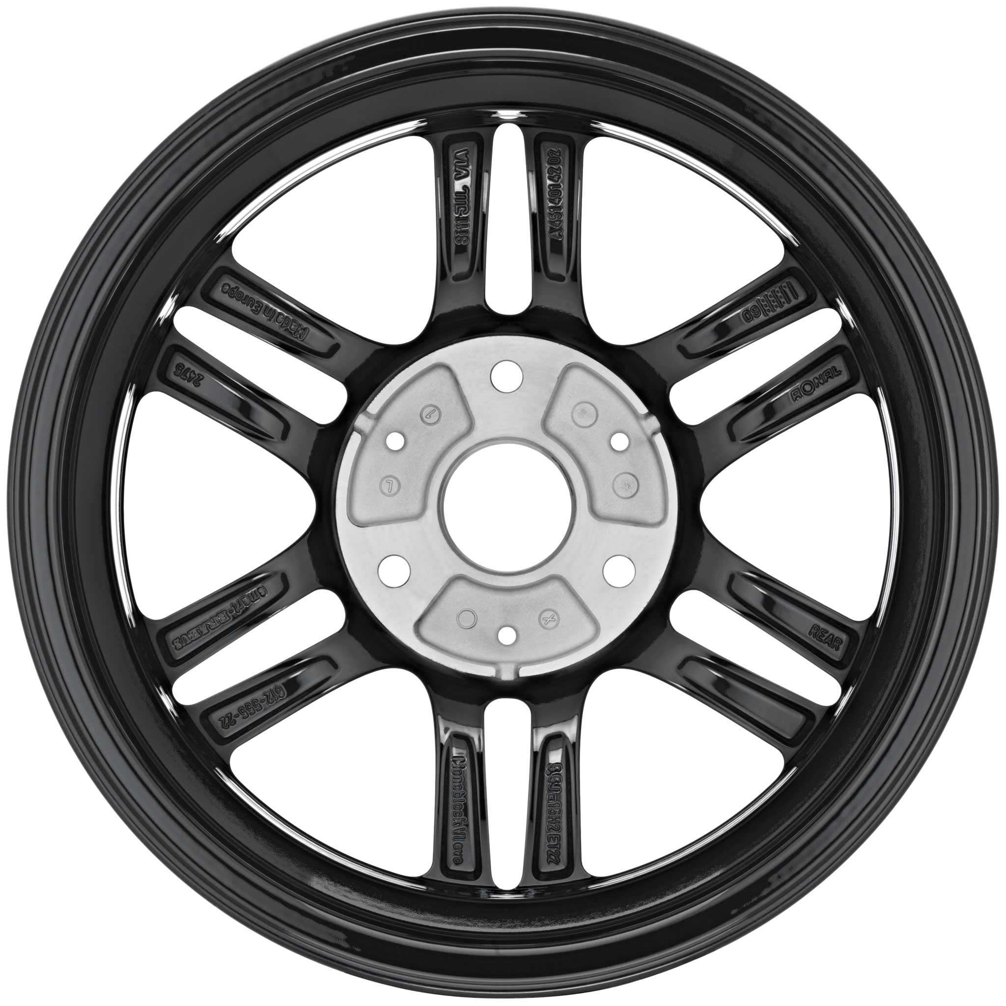 Smart Brabus Monoblock VI EVO Black with High Sheen Alloy Wheel Product Image #2
