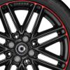 Smart Brabus Monoblock VIII Gloss Black with Red Rim Edge Wheel Img 2