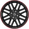Smart Brabus Monoblock VIII Gloss Black with Red Rim Edge Wheel Img 1