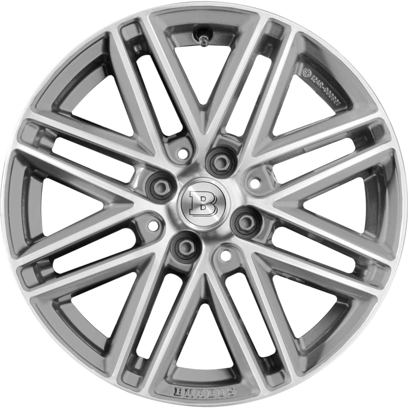 Smart Brabus Monoblock VIII Silver with High Sheen Alloy Wheel Product Image #1