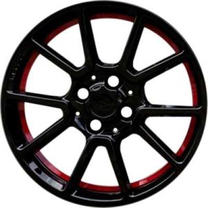 Smart Brabus Monoblock XI Gloss Black with Red Rim Edge Alloy Wheel - Sizes 16in