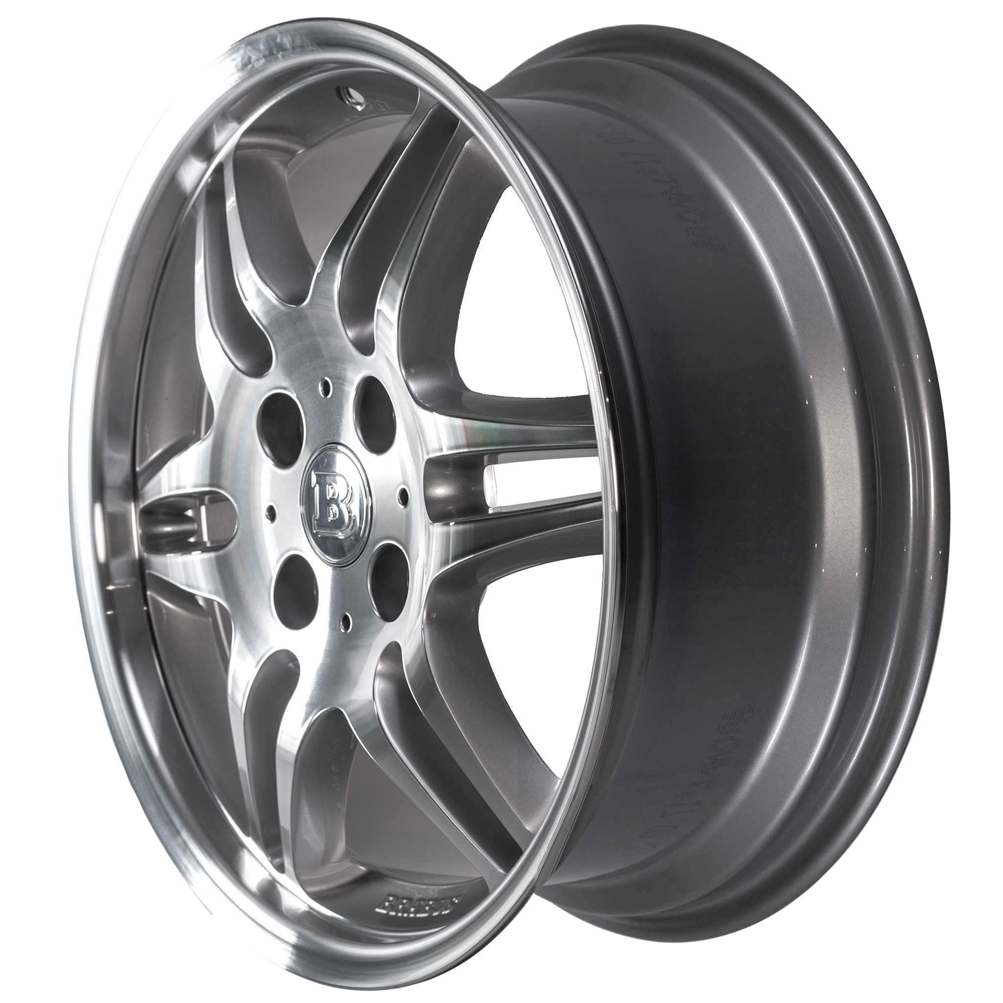 Smart Brabus Monoblock VI Silver with High Sheen Alloy Wheel Product Image #2