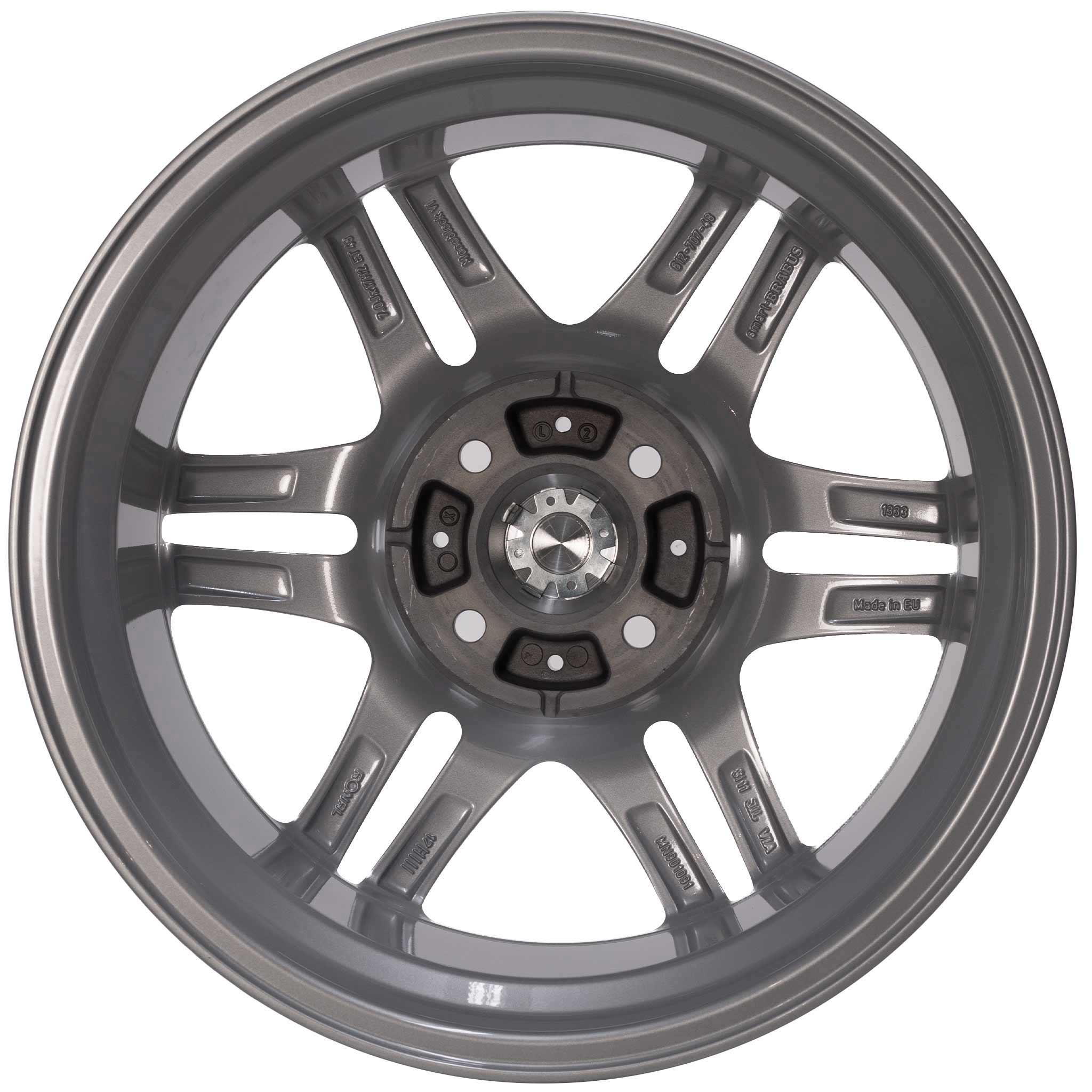 Smart Brabus Monoblock VI Silver with High Sheen Alloy Wheel Product Image #3
