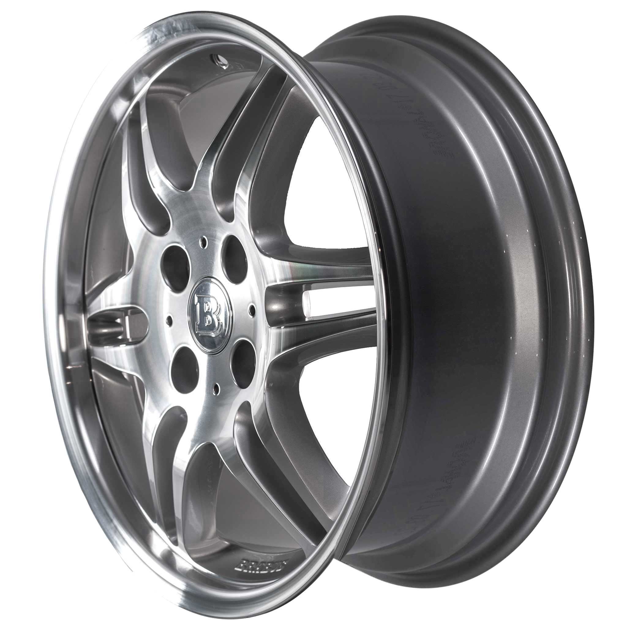 Smart Brabus Monoblock VI Silver with High Sheen Alloy Wheel Product Image #2