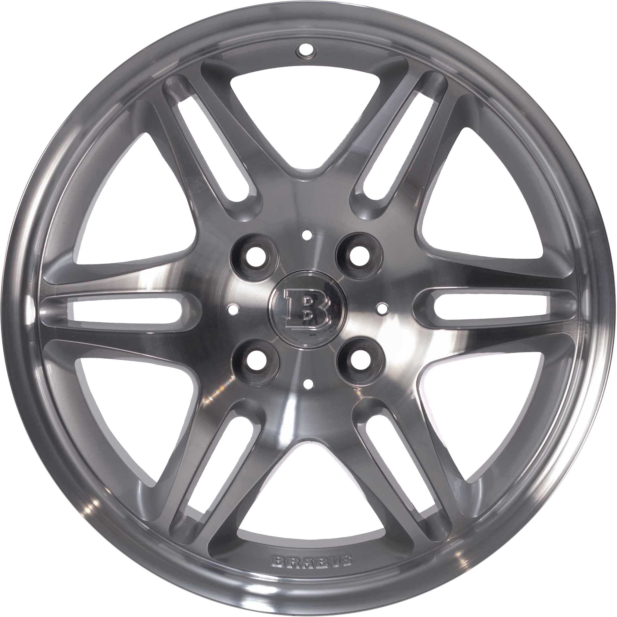 Smart Brabus Monoblock VI Silver with High Sheen Alloy Wheel Product Image #1