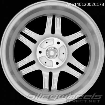 Smart Brabus Monoblock VI Silver with High Sheen Alloy Wheel Product Image #3