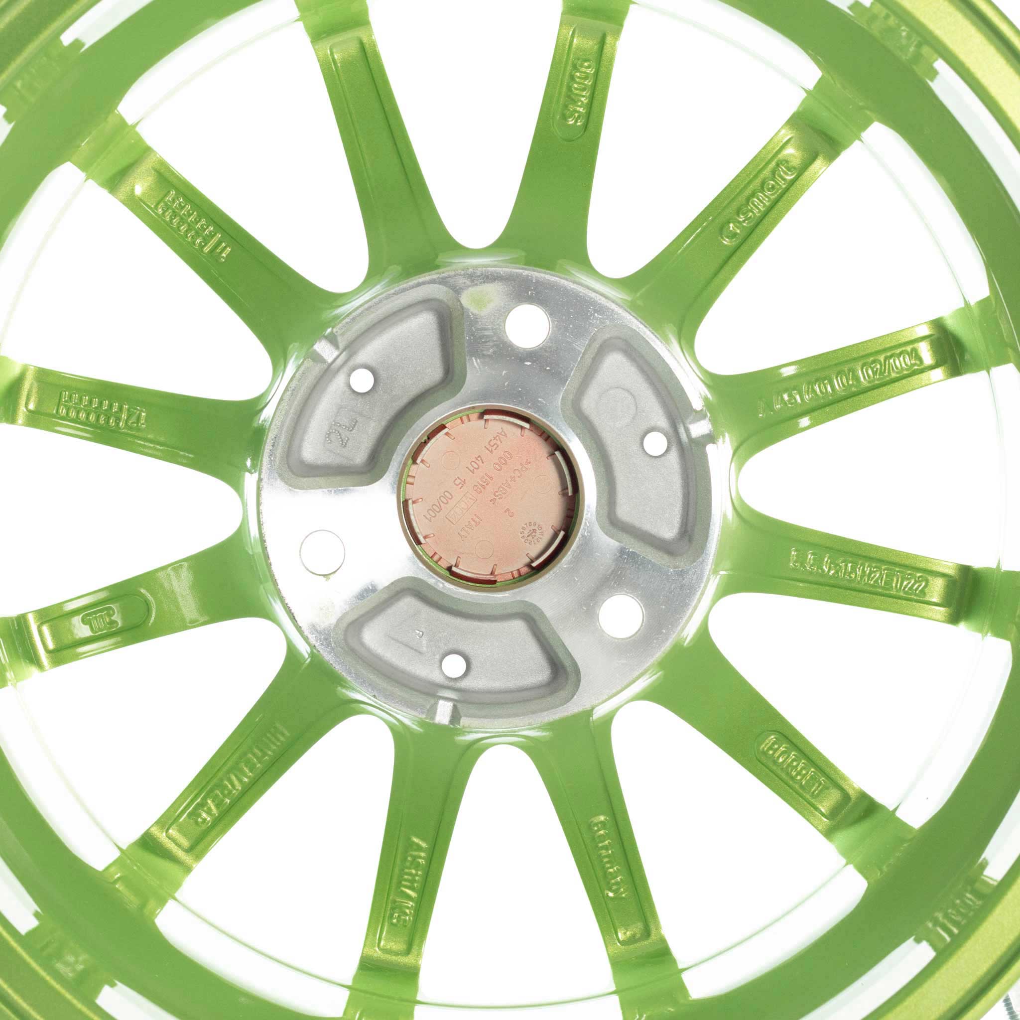 Smart 12 Spoke Energy Green Metallic Gloss (v1) Alloy Wheel Product Image #5