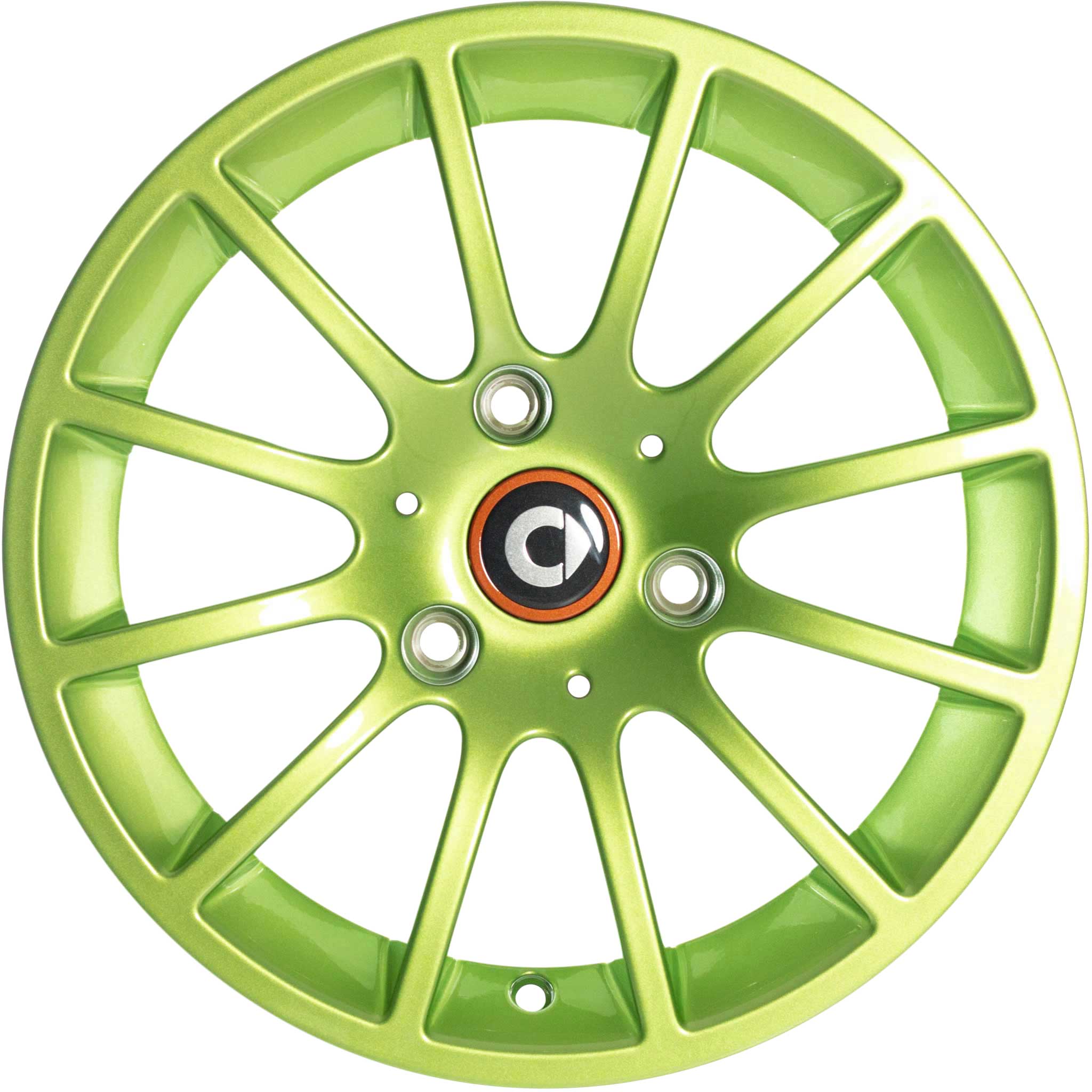 Smart 12 Spoke Energy Green Metallic Gloss (v1) Alloy Wheel Product Image #1