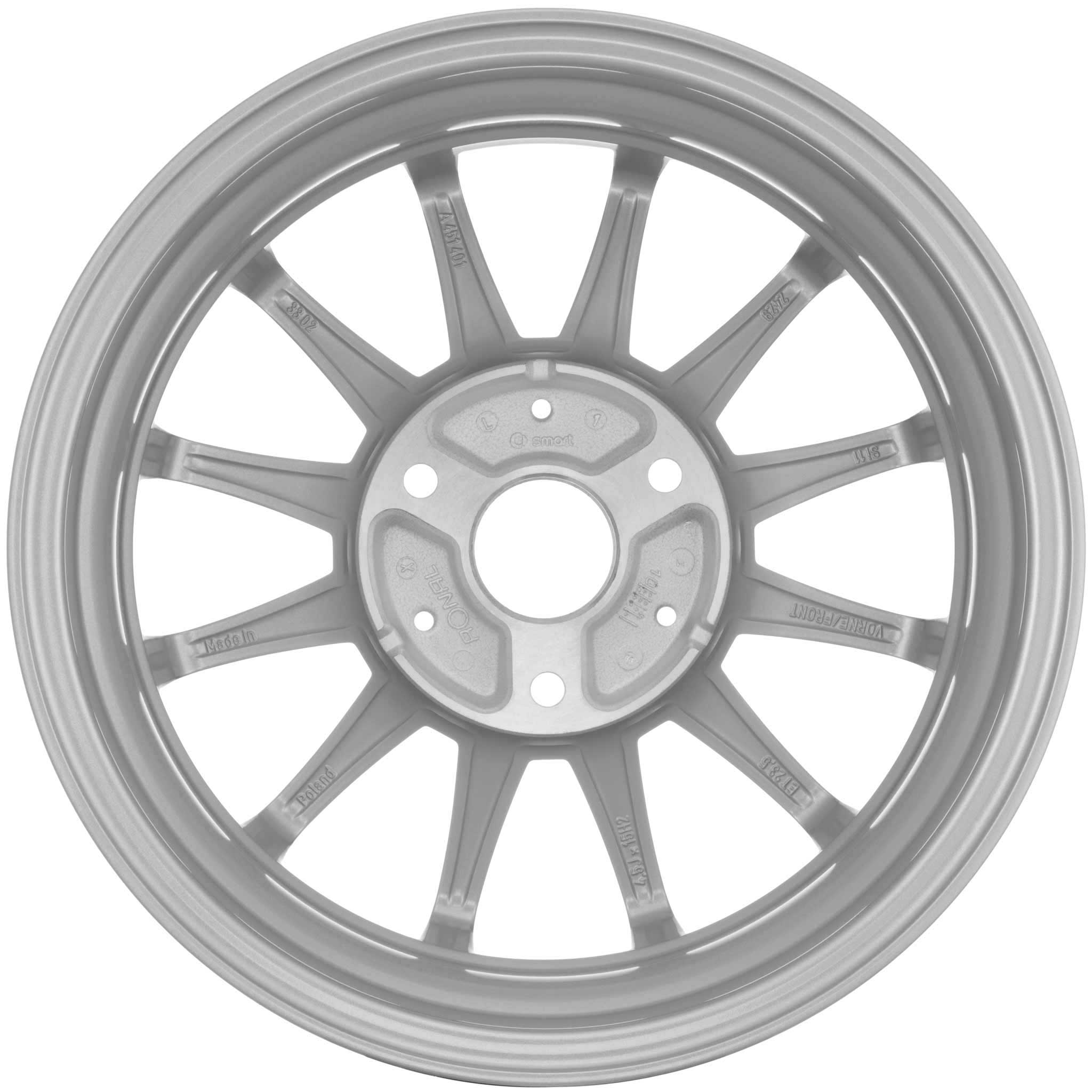 Smart 12 Spoke Titanium Silver (v2) Alloy Wheel Product Image #2