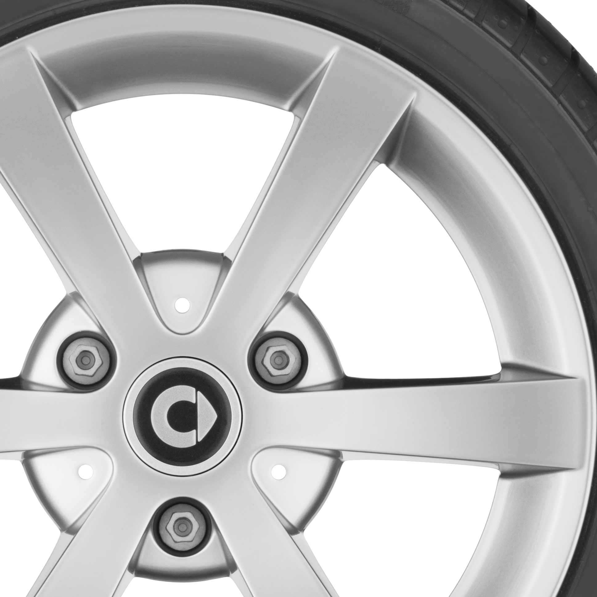 Smart 6 Spoke Titanium Silver (v1) Alloy Wheel Product Image #2