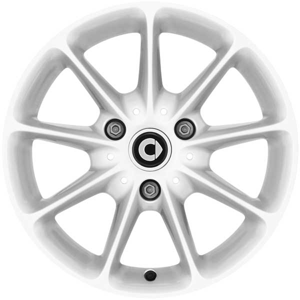 Smart 9 spoke White (v2) Alloy Wheel Product Image #1