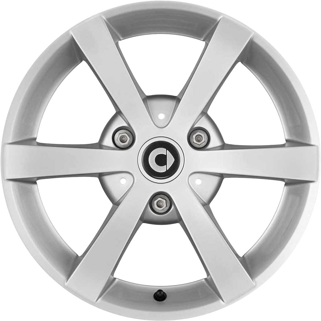 Smart 6 Spoke Titanium Silver (v2) Alloy Wheel Product Image #1