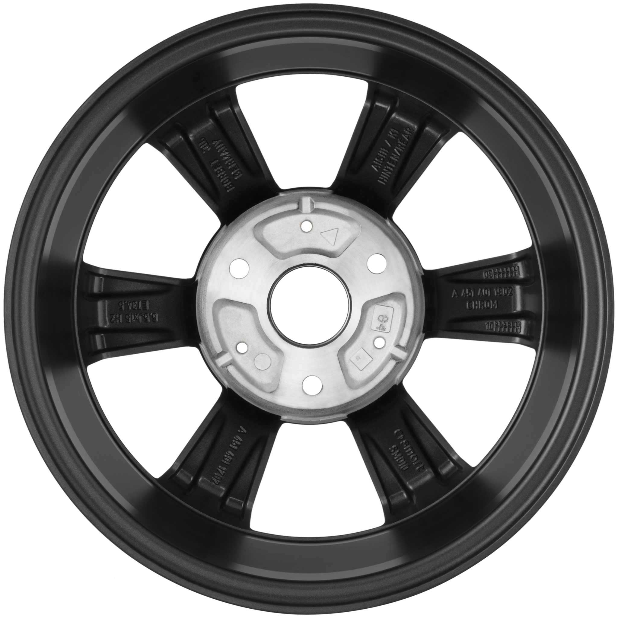 Smart 6 Spoke Dark Grey Metallic Matt (v1) Alloy Wheel Product Image #2