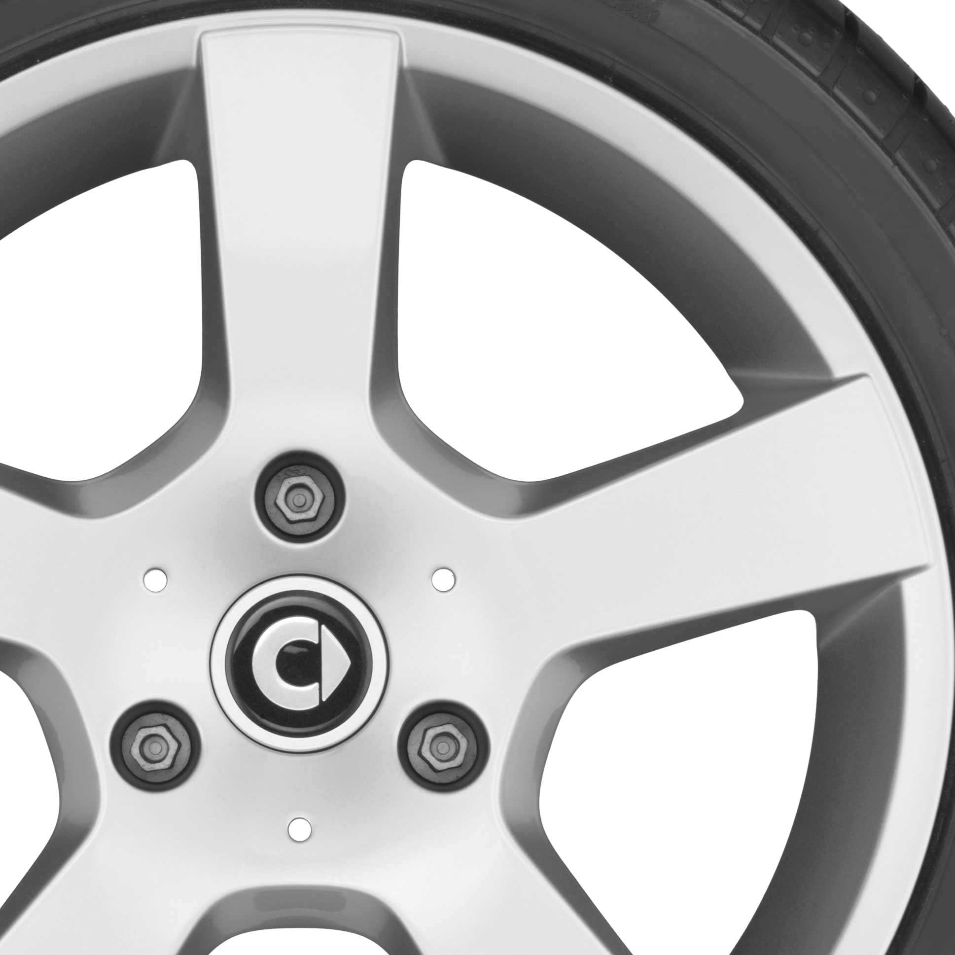 Smart 5 Spoke Titanium Silver Alloy Wheel Product Image #2