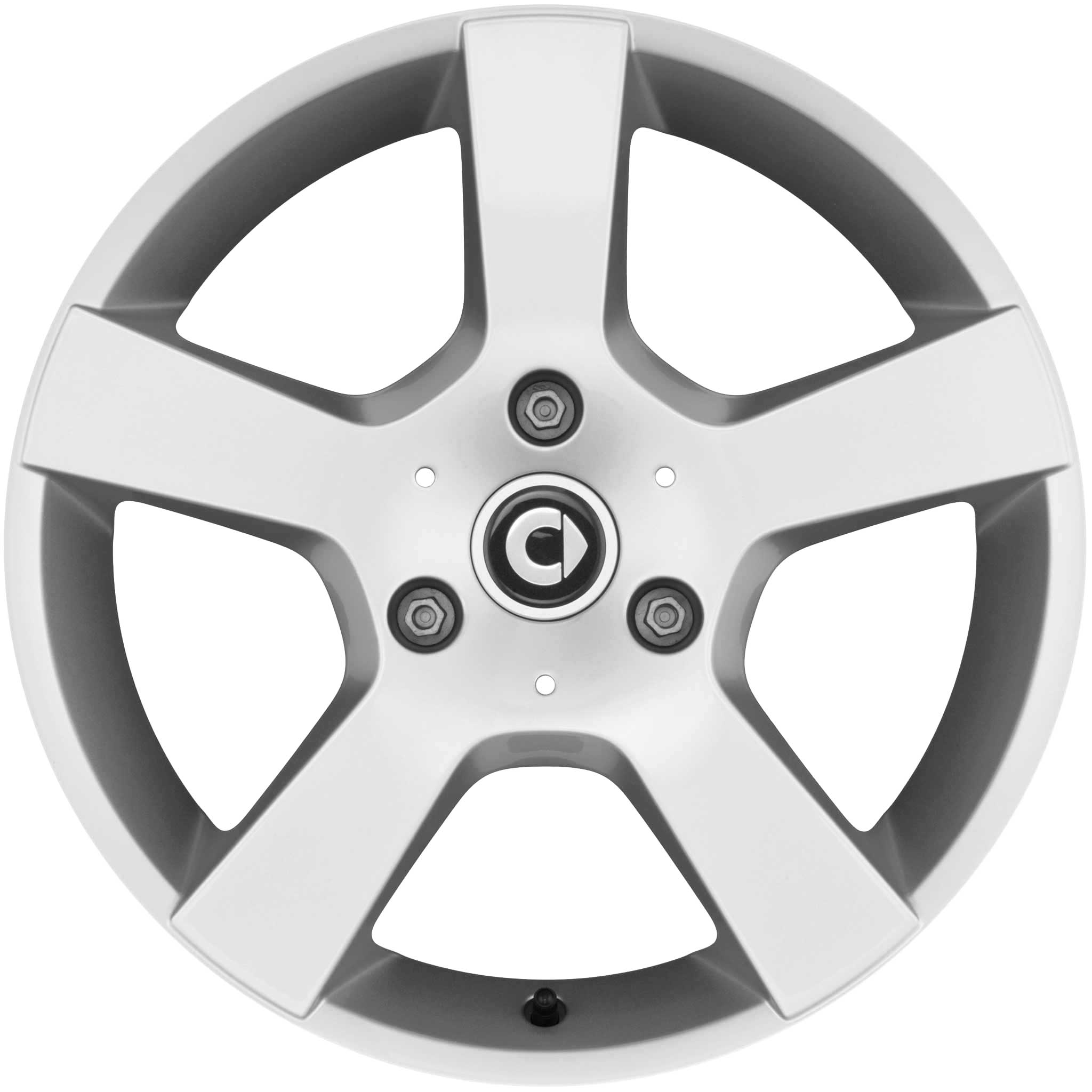 Smart 5 Spoke Titanium Silver Alloy Wheel Product Image #1