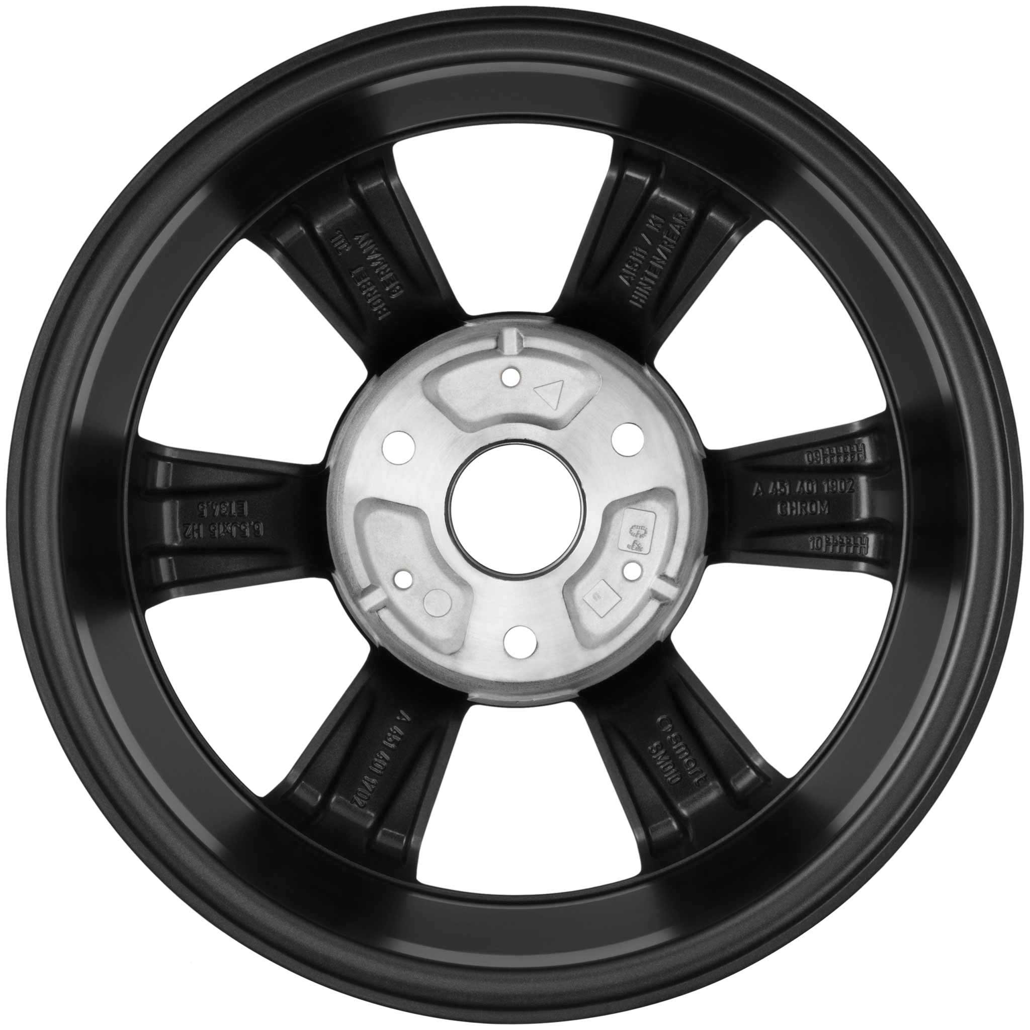 Smart 6 Spoke Black (v1) Alloy Wheel Product Image #3