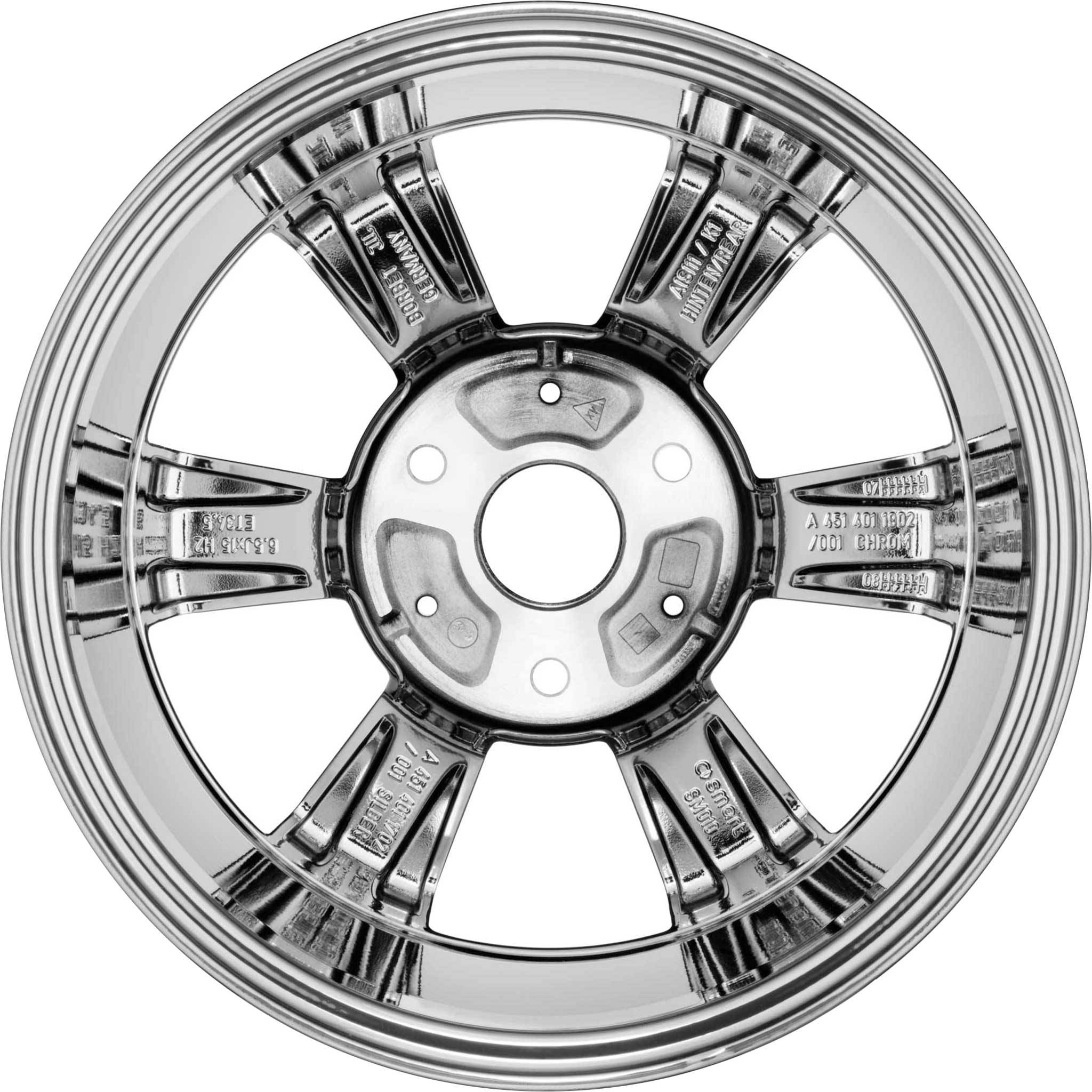 Smart 6 Spoke Chrome Look (v1) Alloy Wheel Product Image #3