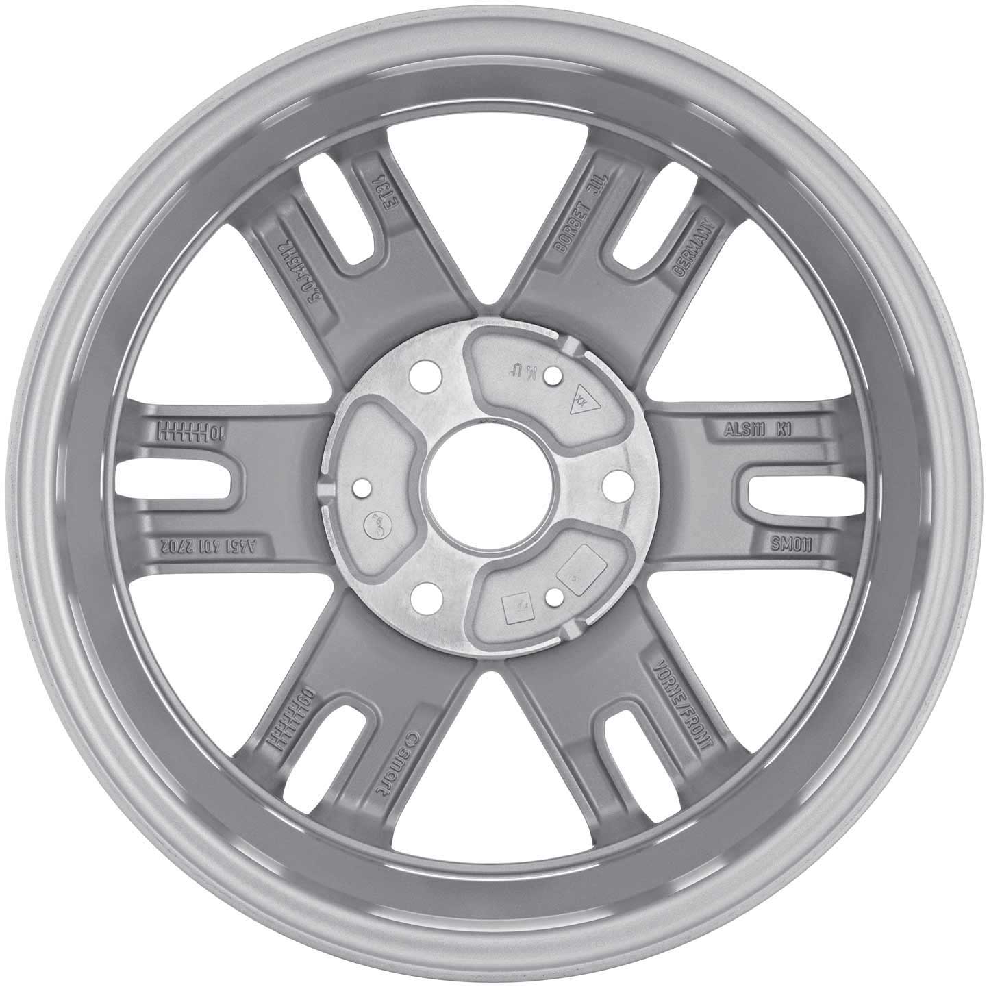 Smart 6 Double Spoke Titanium Silver Alloy Wheel Product Image #2