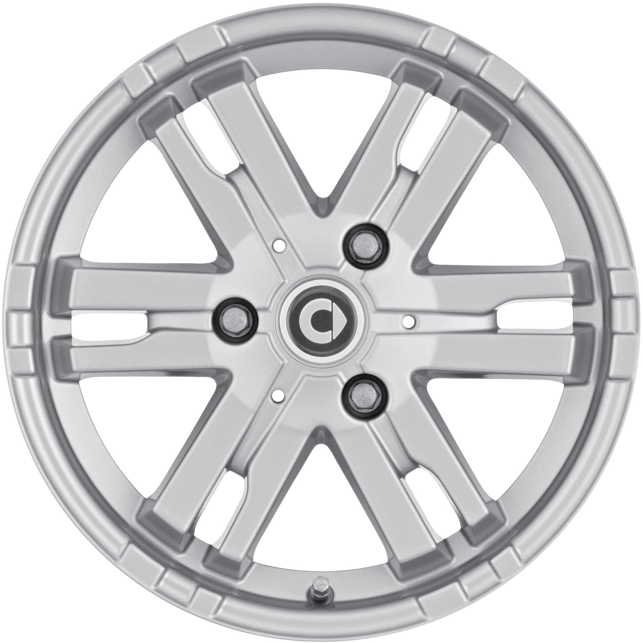Smart 6 Double Spoke Titanium Silver Alloy Wheel Product Image #1