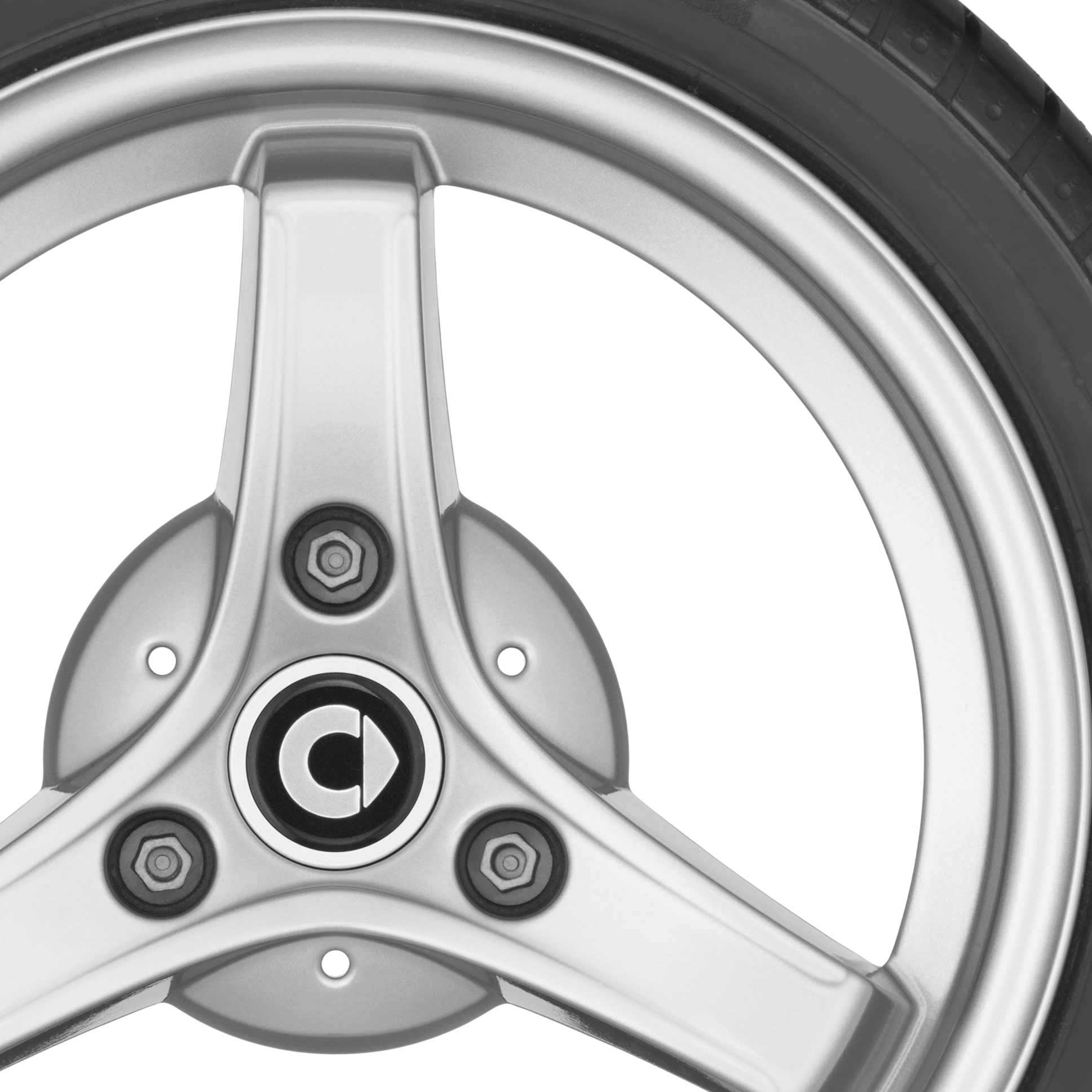 Smart 3 Spoke Vanadium Silver Metallic Alloy Wheel Product Image #2