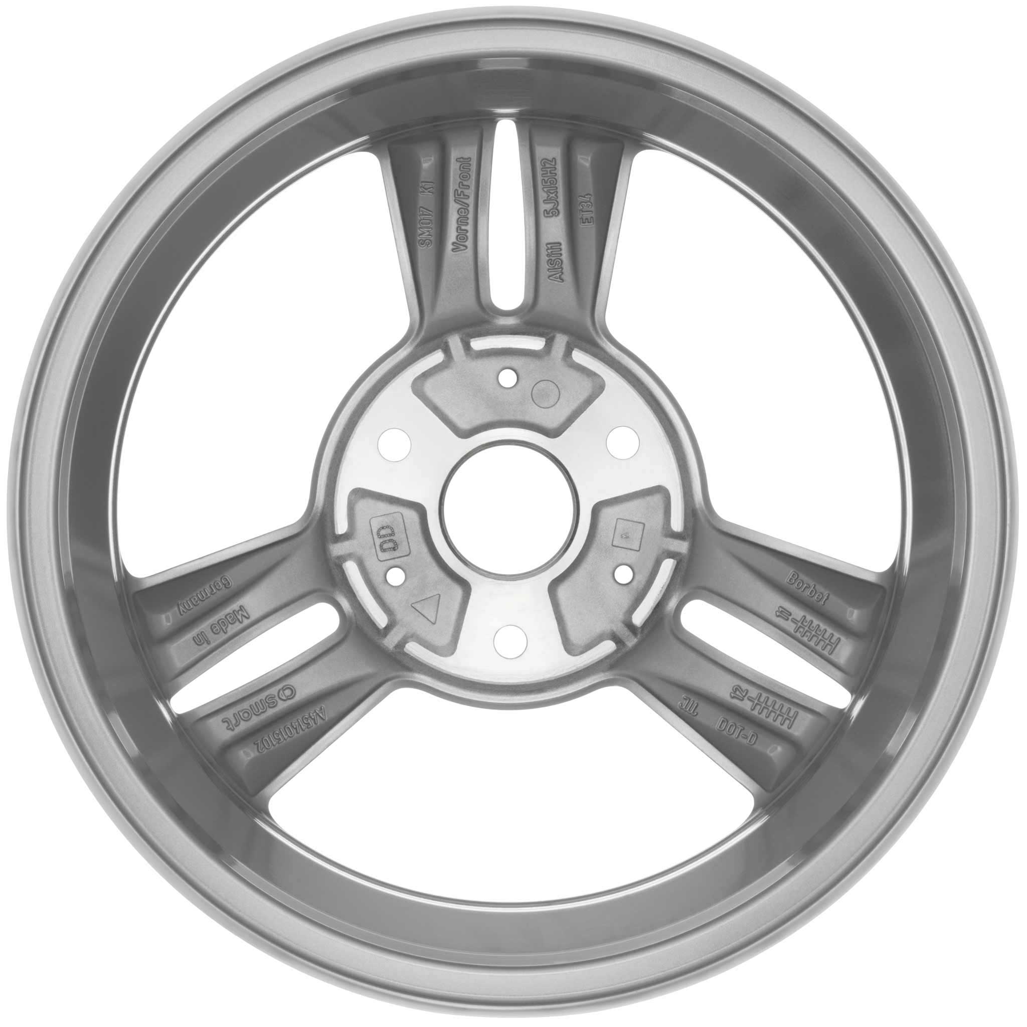 Smart 3 Twin Spoke Titanium Silver Alloy Wheel Product Image #3