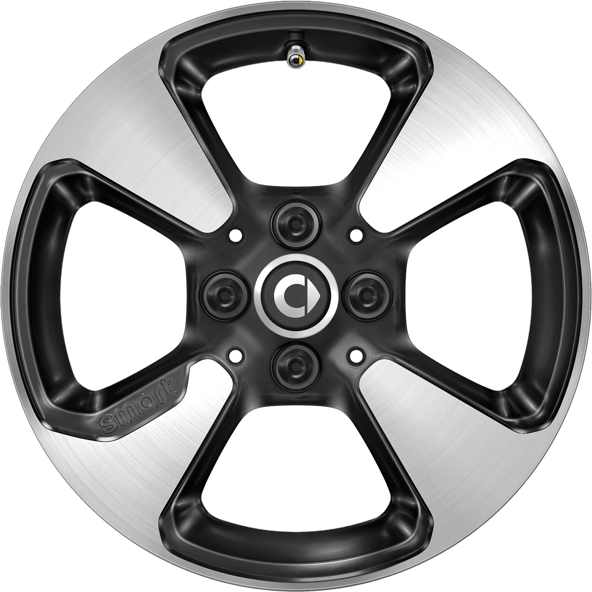 Smart 4 Spoke Black with High Sheen (v1) Alloy Wheel Product Image #1