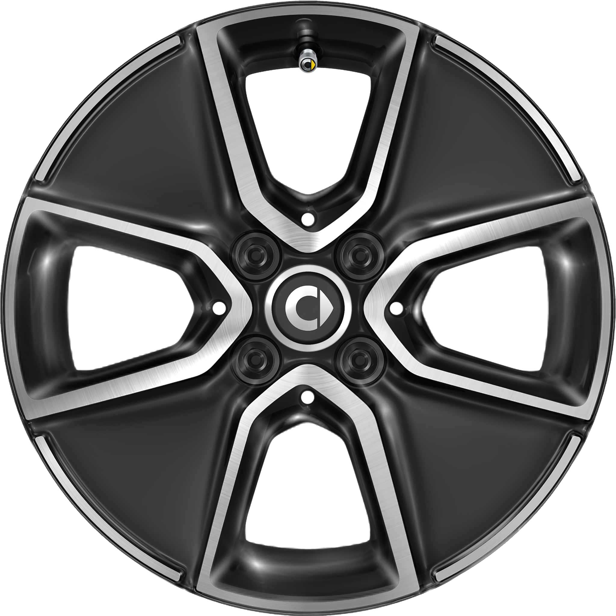 Smart 4 Spoke Black with High Sheen (v2) Alloy Wheel Product Image #1
