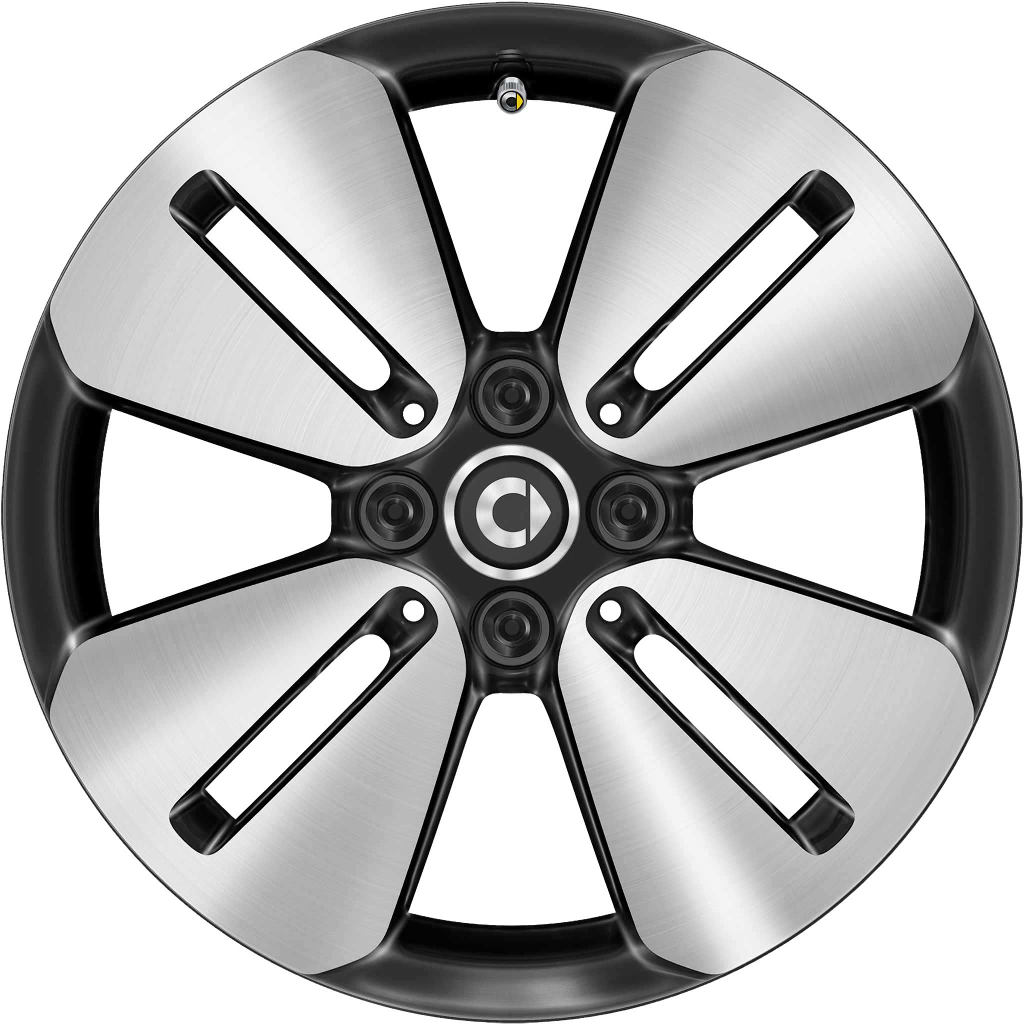 Smart 4 Spoke Black with High Sheen Alloy Wheel Product Image #1