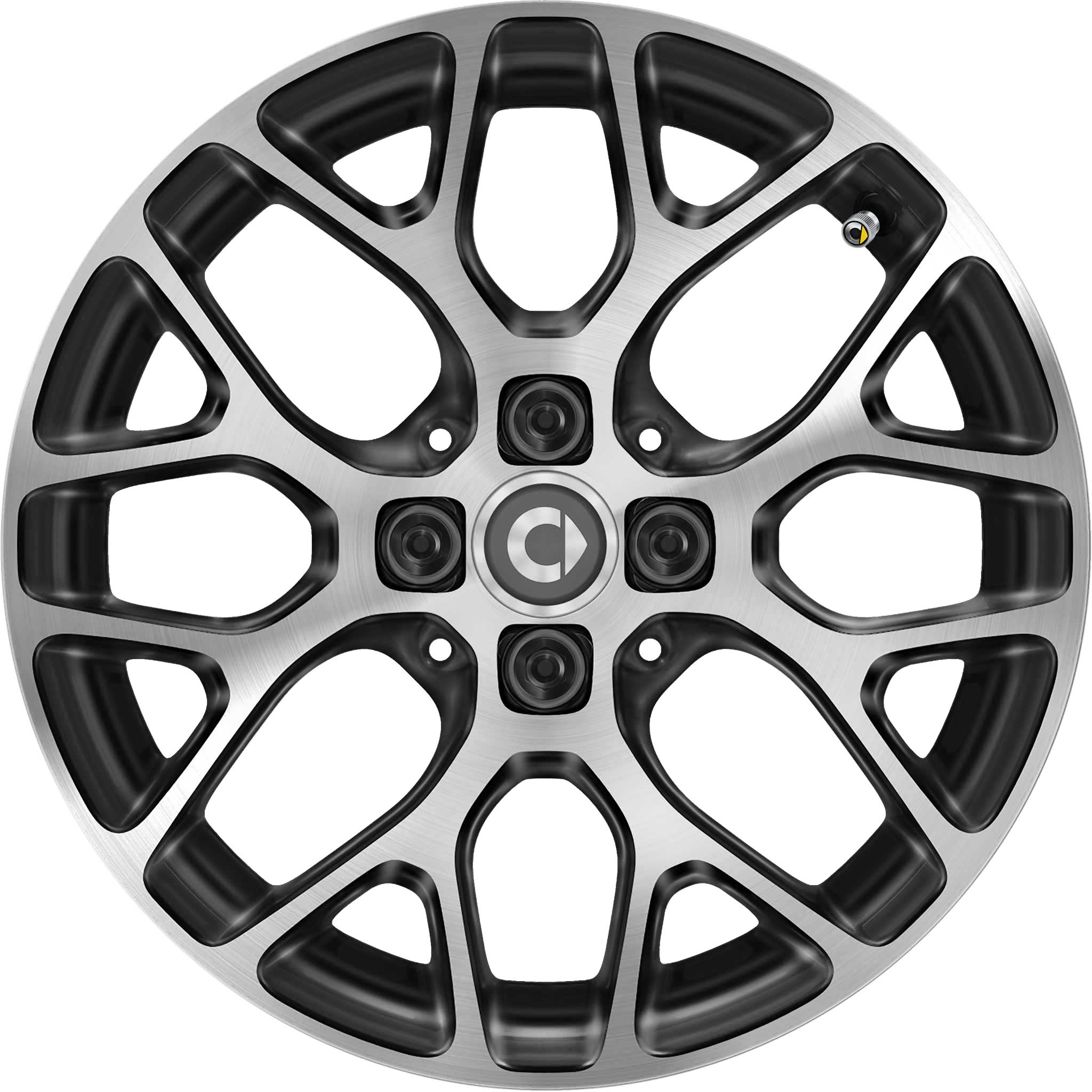 Smart 10 Spoke Black with High Sheen Alloy Wheel Product Image #1
