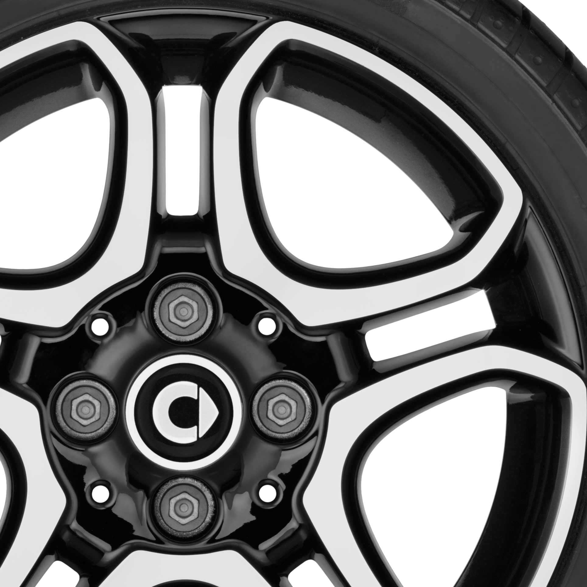Smart 10 Spoke Black with High Sheen (v2) Alloy Wheel Product Image #2