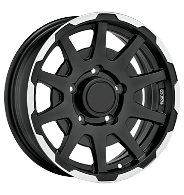 Sparco Dakar Matt Black Lip Polished Alloy Wheel Product Image #1