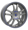 Sparco Rally Matt Silver Tech + Blue Edge Wheel Img 1