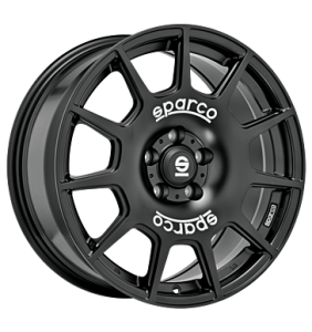 Sparco Terra Matt Black + White Lettering Alloy Wheel for Renault Scénic III JZ - Sizes 18in